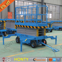 electric motor with hydraulic pump scissor platform lift for glass cleaning machine